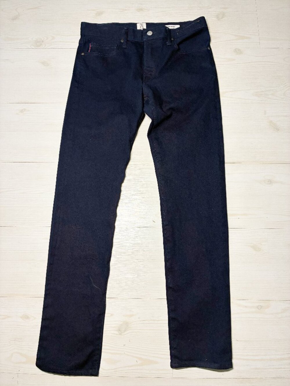 Hiroshi Kato The Pen Slim Jeans Indigo Black Raw 4-Way Stretch Size 32